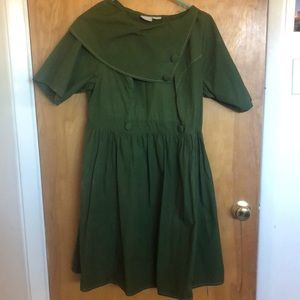 Forest green custom-made dress
